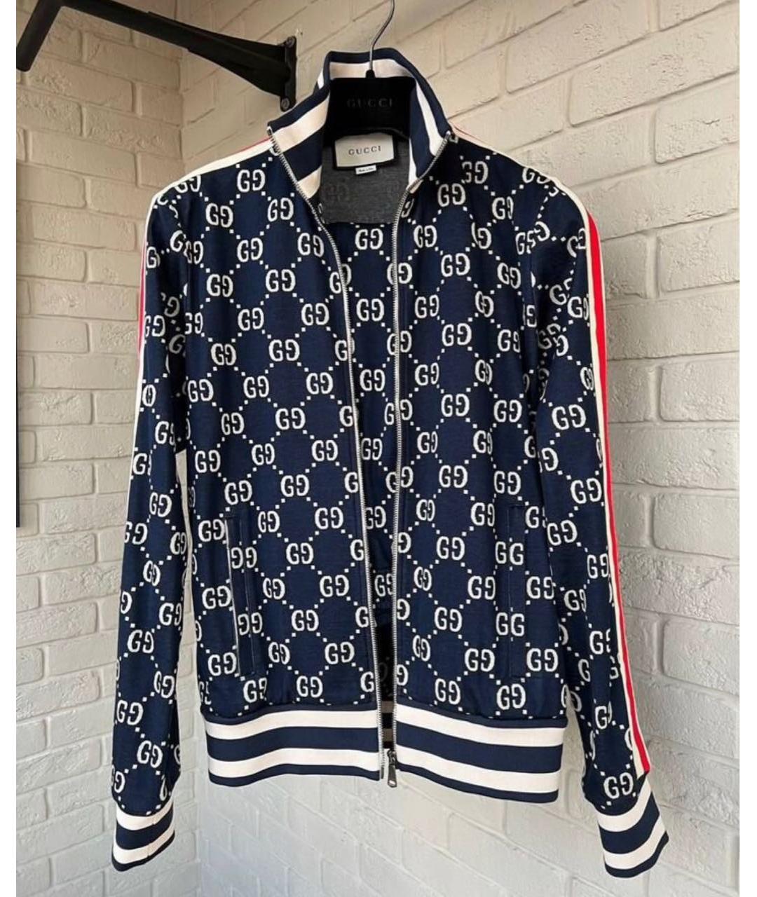GUCCI Темно-синий хлопковый спортивный костюм, фото 4