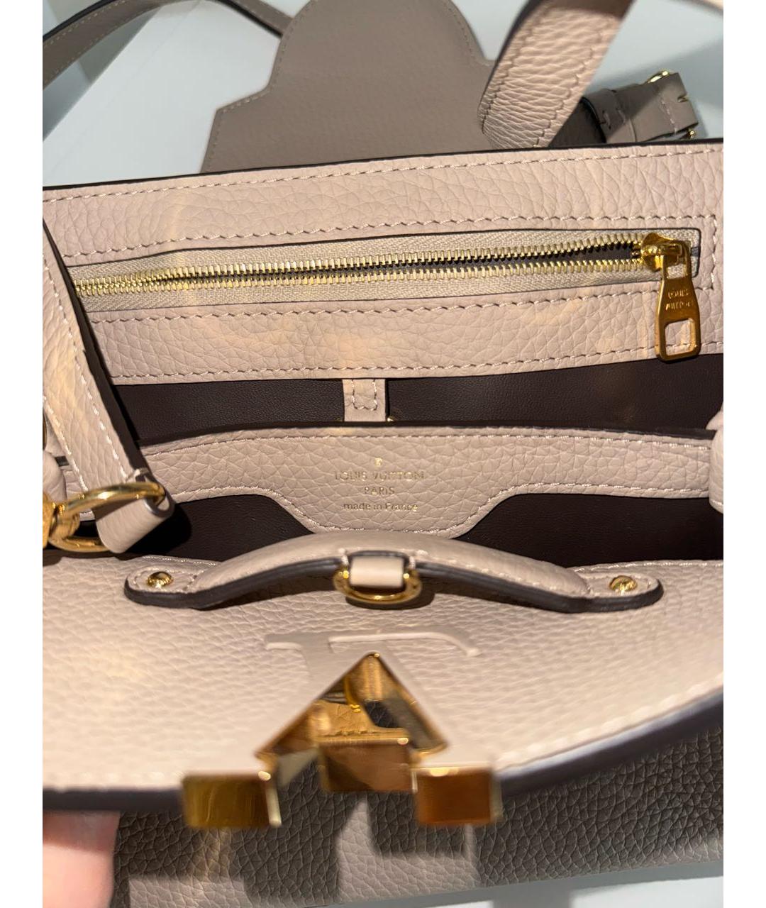 LOUIS VUITTON Кожаная сумка с короткими ручками, фото 5