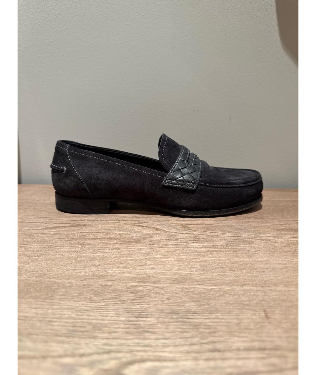 BOTTEGA VENETA Серые замшевые лоферы, фото 9