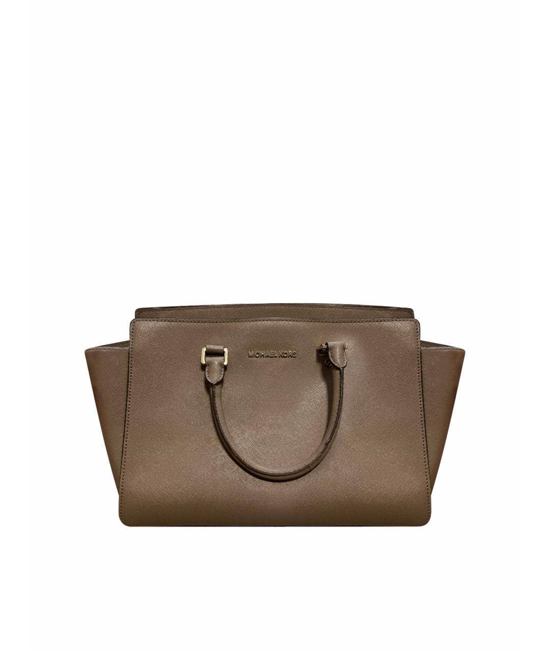 MICHAEL KORS Серая кожаная сумка тоут, фото 1