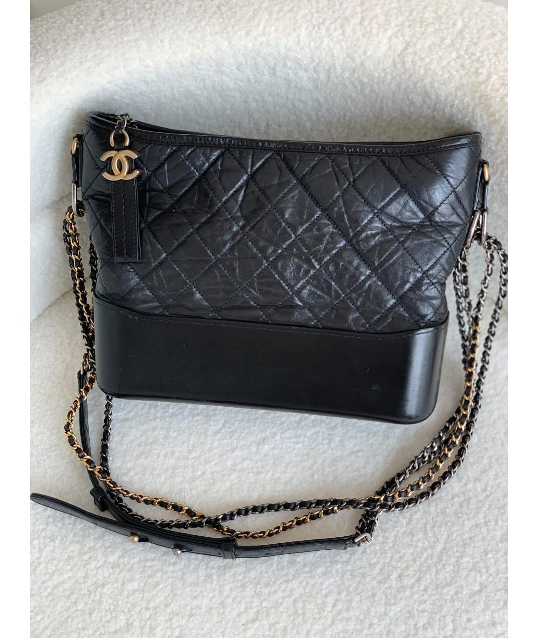 CHANEL Черная кожаная сумка через плечо, фото 4