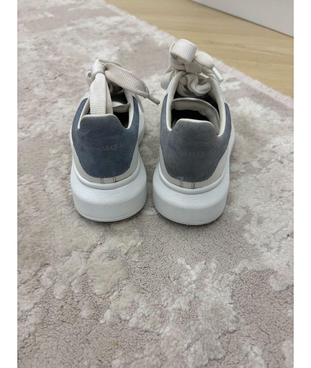 ALEXANDER MCQUEEN Белые кожаные кеды, фото 4
