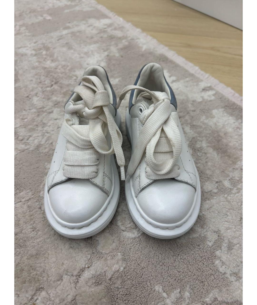 ALEXANDER MCQUEEN Белые кожаные кеды, фото 2
