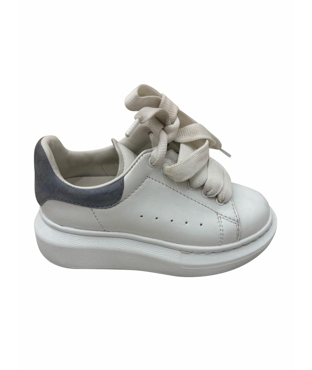 ALEXANDER MCQUEEN Белые кожаные кеды, фото 1