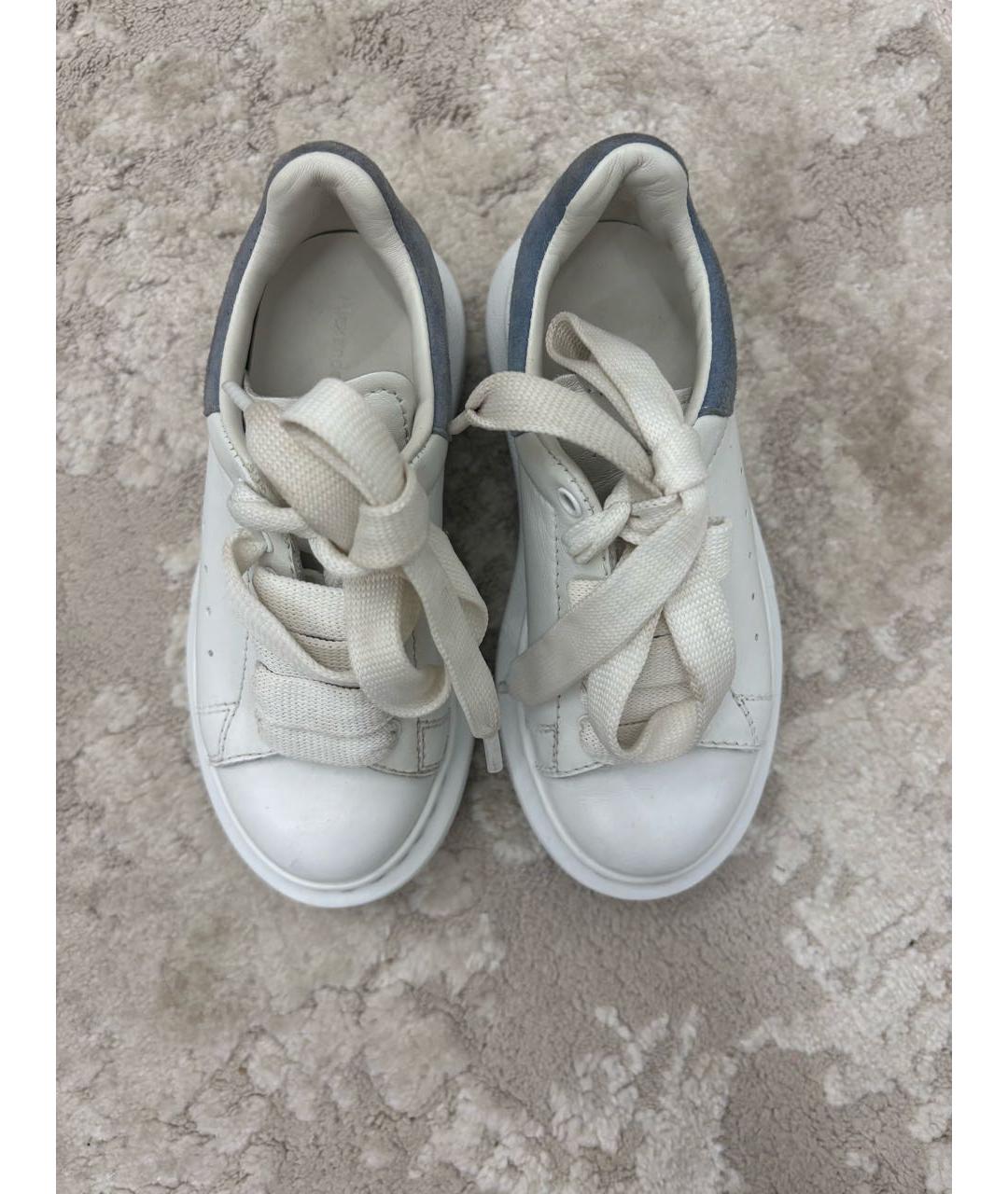 ALEXANDER MCQUEEN Белые кожаные кеды, фото 3