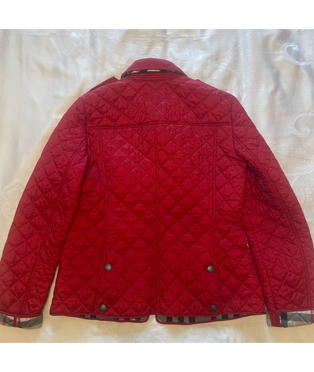 BURBERRY Красная полиэстеровая куртка, фото 2