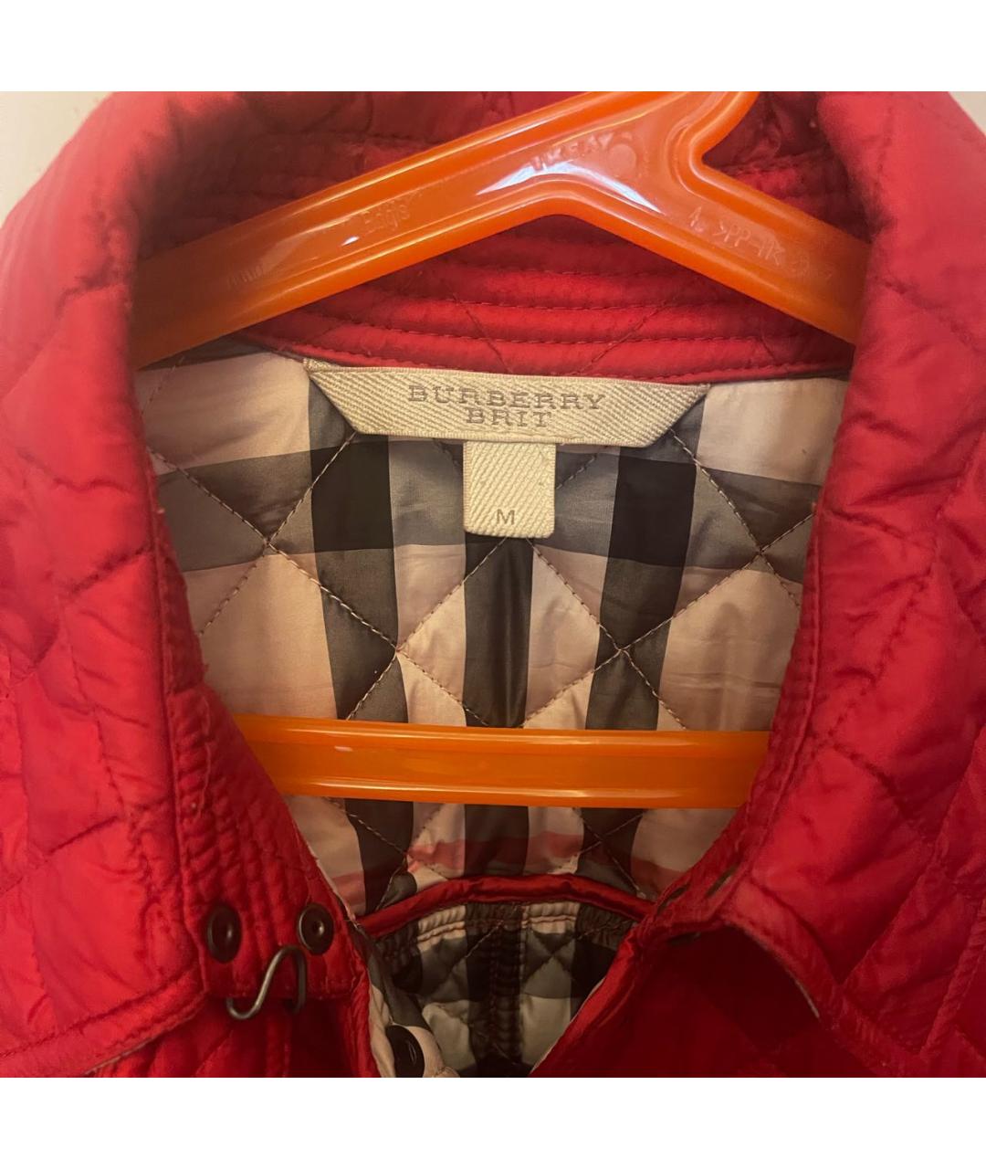 BURBERRY Красная полиэстеровая куртка, фото 3