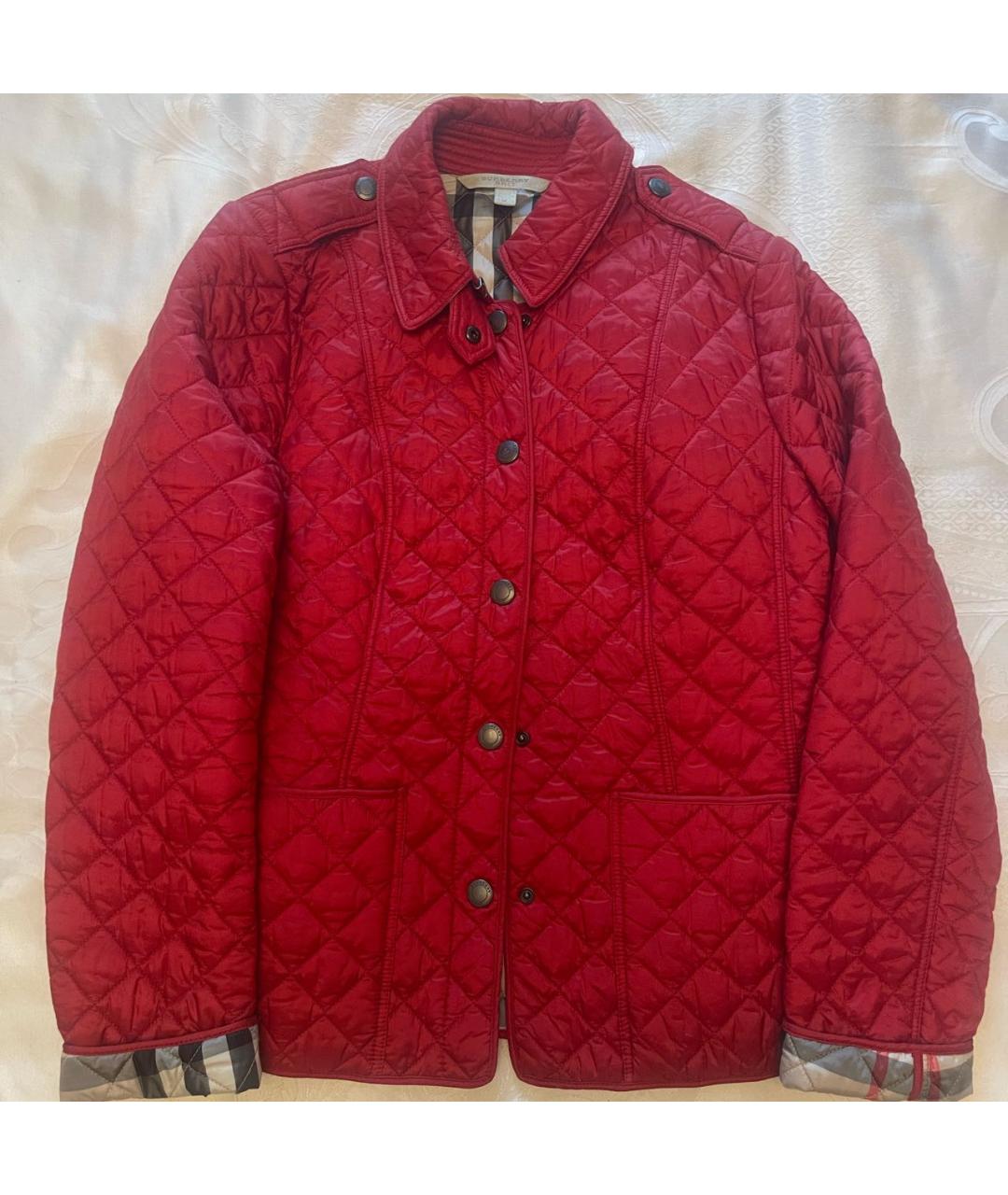 BURBERRY Красная полиэстеровая куртка, фото 6