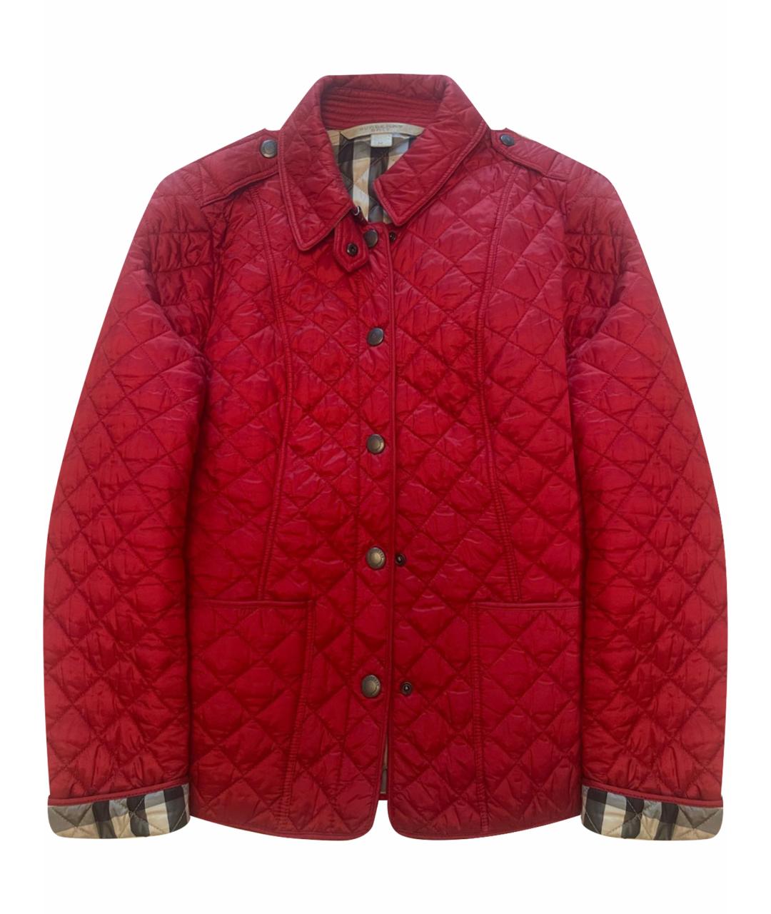 BURBERRY Красная полиэстеровая куртка, фото 1
