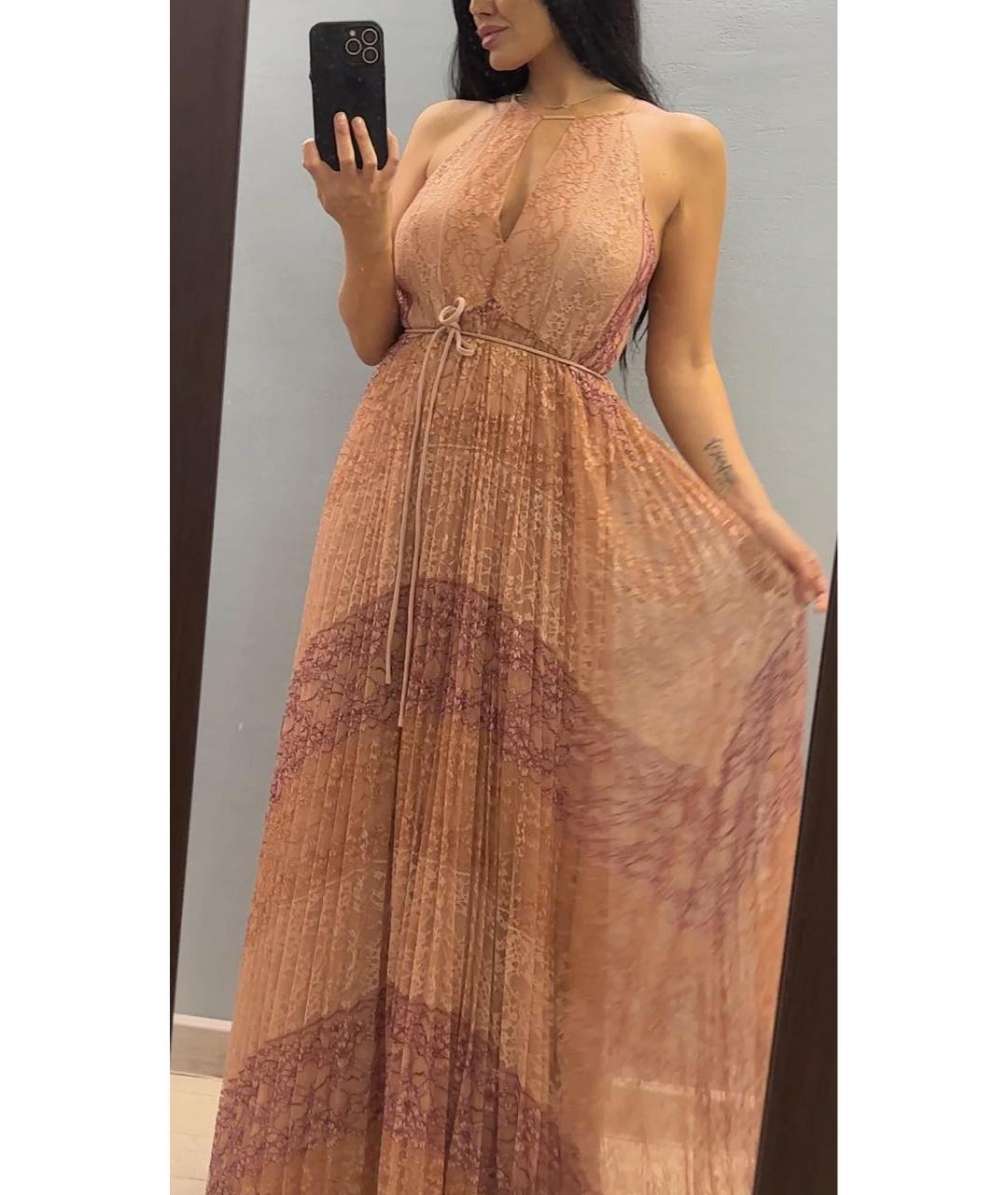 TWIN-SET Бежевое полиэстеровое платье, фото 6