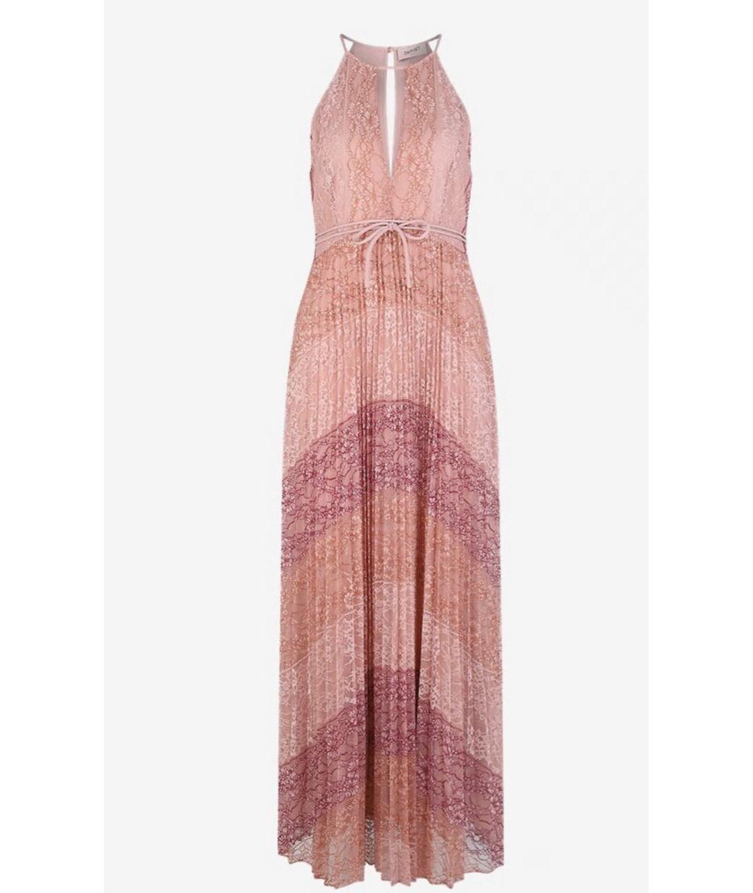 TWIN-SET Бежевое полиэстеровое платье, фото 9