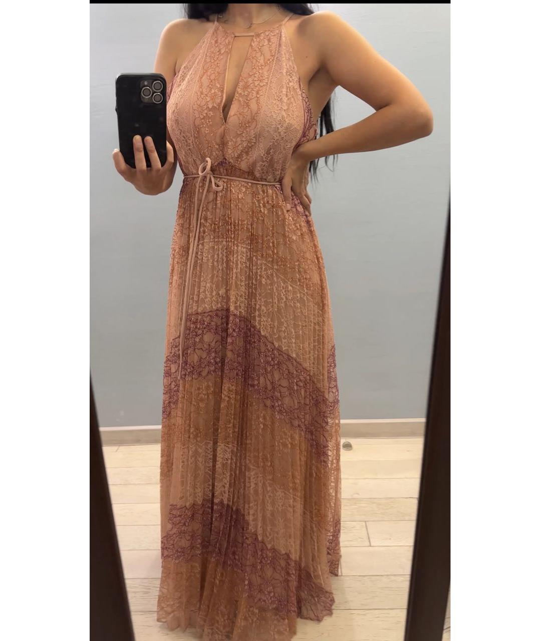 TWIN-SET Бежевое полиэстеровое платье, фото 5