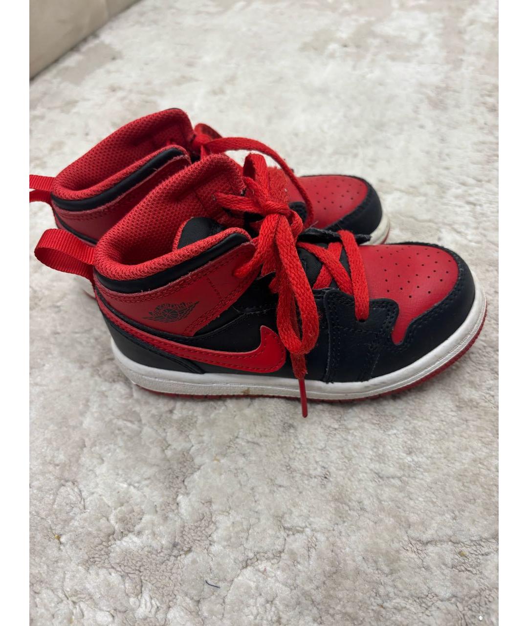 NIKE Красные кожаные кеды, фото 5