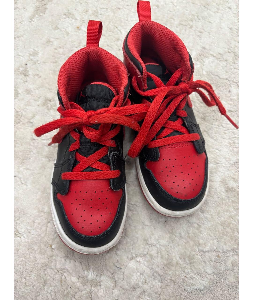 NIKE Красные кожаные кеды, фото 3