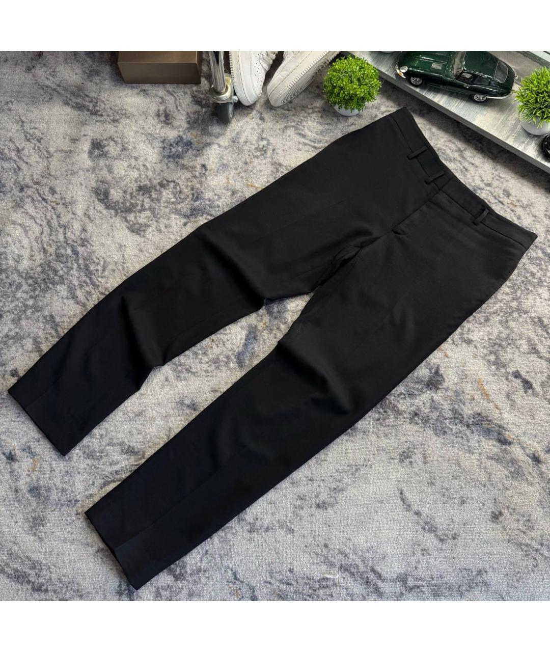 SAINT LAURENT Черные вискозные классические брюки, фото 2