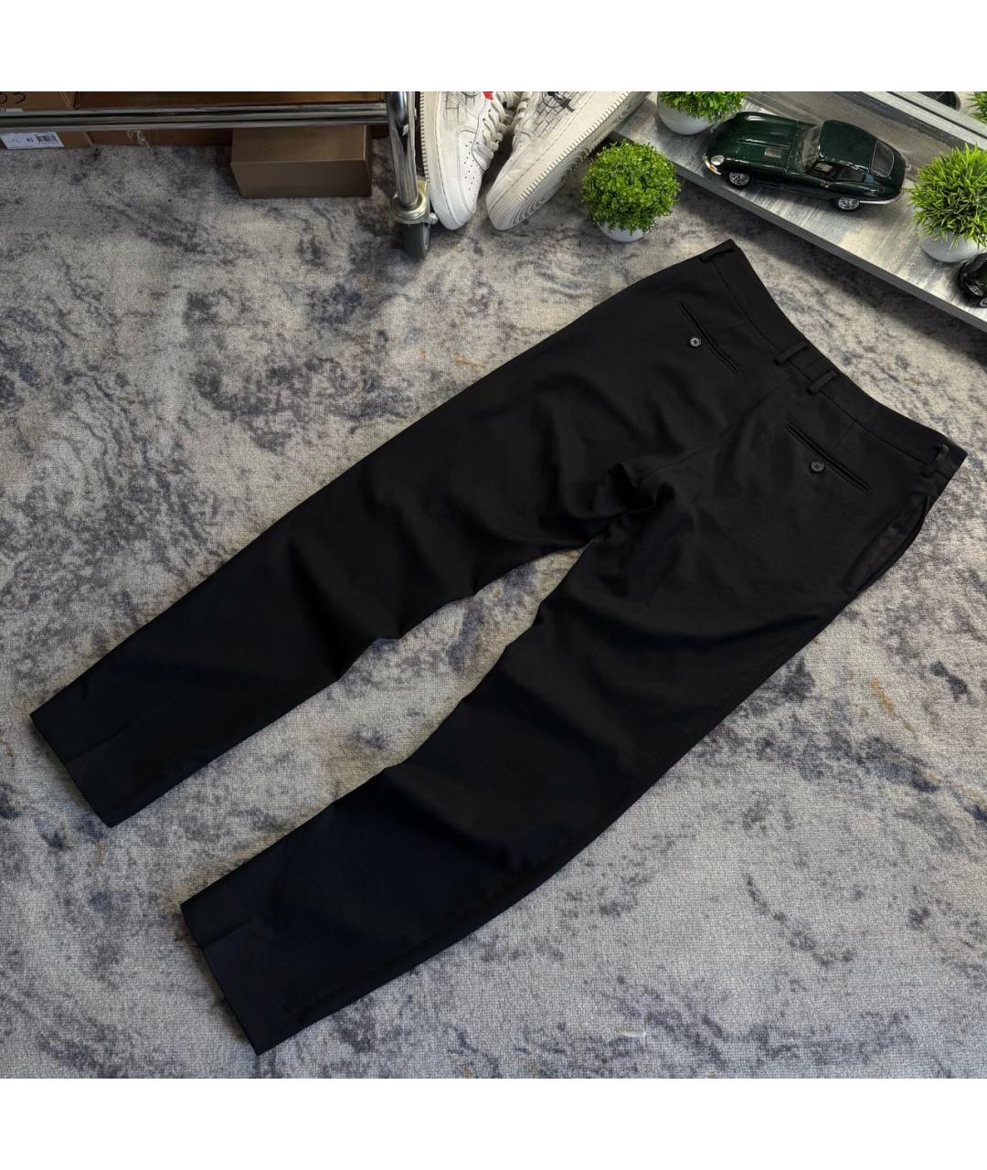SAINT LAURENT Черные вискозные классические брюки, фото 4