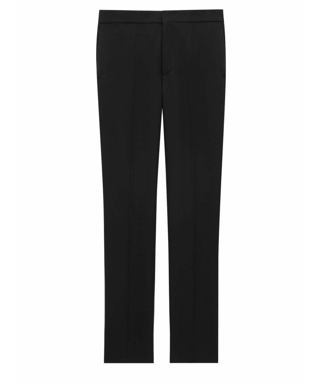SAINT LAURENT Черные вискозные классические брюки, фото 1