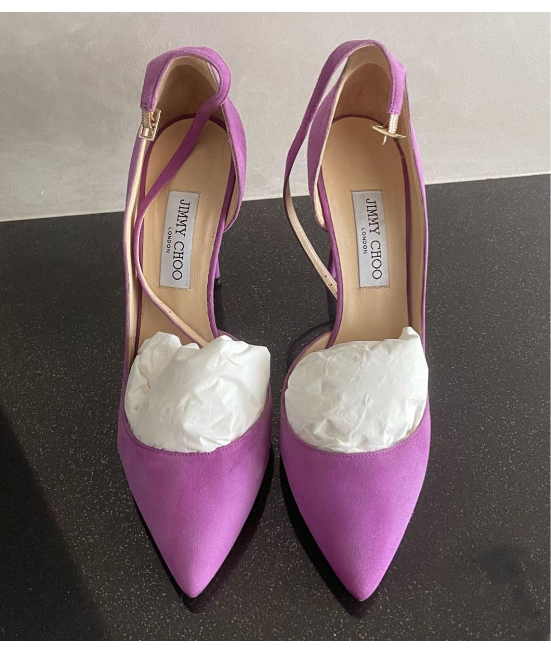JIMMY CHOO Фиолетовые замшевые туфли, фото 2