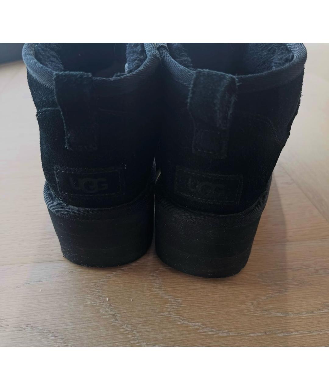 UGG AUSTRALIA Черные замшевые ботинки, фото 4