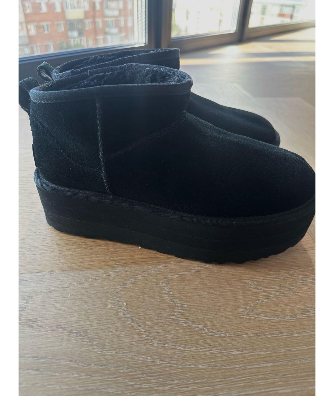 UGG AUSTRALIA Черные замшевые ботинки, фото 7