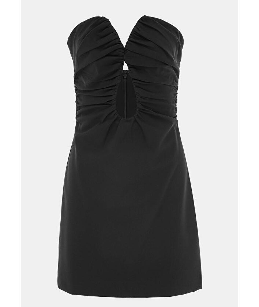 MISHA COLLECTION Черное полиэстеровое коктейльное платье, фото 4