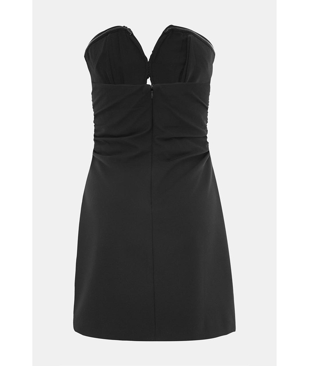 MISHA COLLECTION Черное полиэстеровое коктейльное платье, фото 2