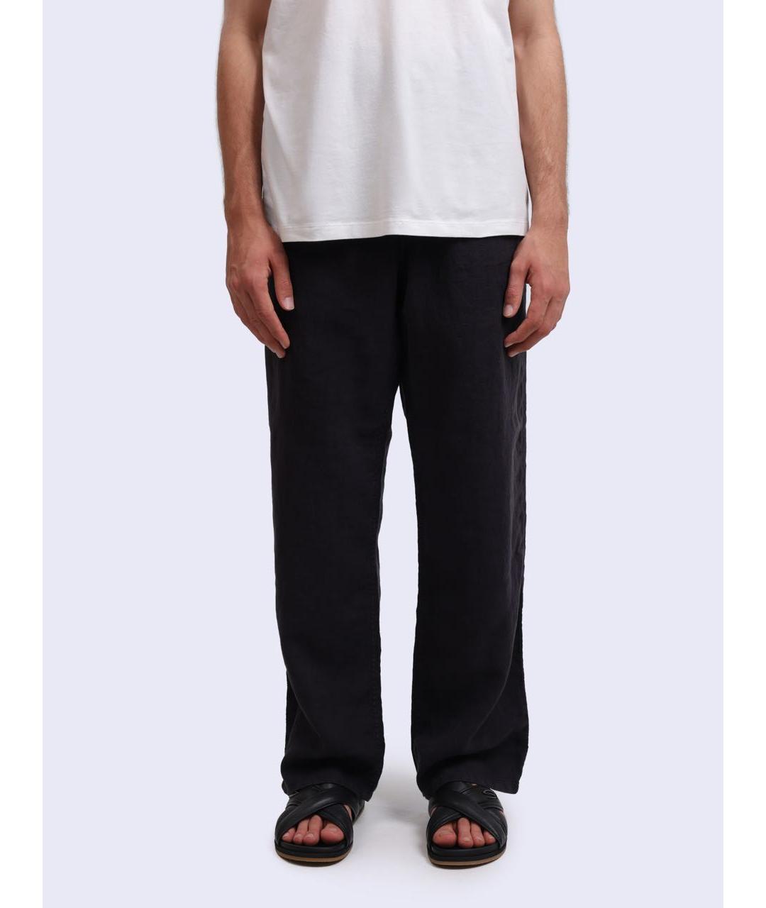 CP COMPANY Черные льняные повседневные брюки, фото 5