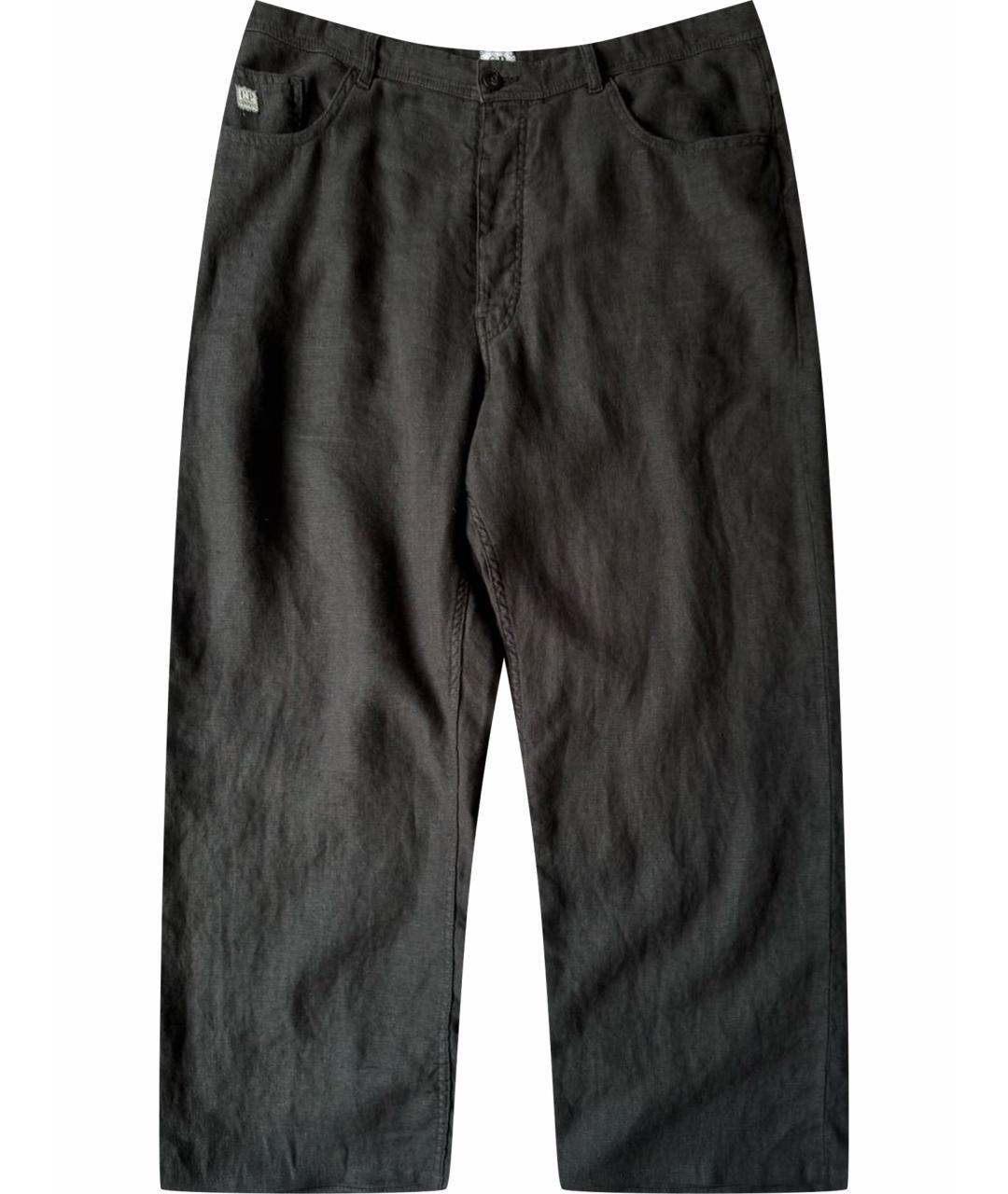 CP COMPANY Черные льняные повседневные брюки, фото 1