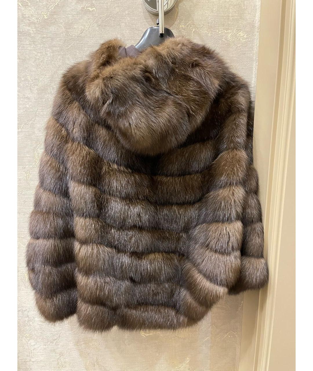 FENDI Коричневая меховая шуба, фото 2