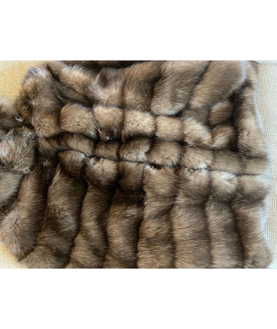 FENDI Коричневая меховая шуба, фото 4