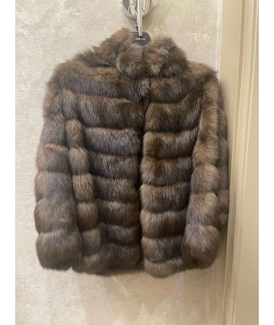 FENDI Коричневая меховая шуба, фото 7