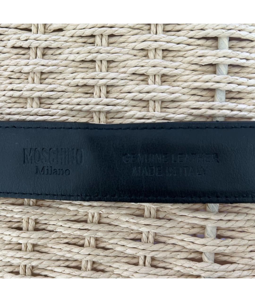 MOSCHINO Черный кожаный ремень, фото 3
