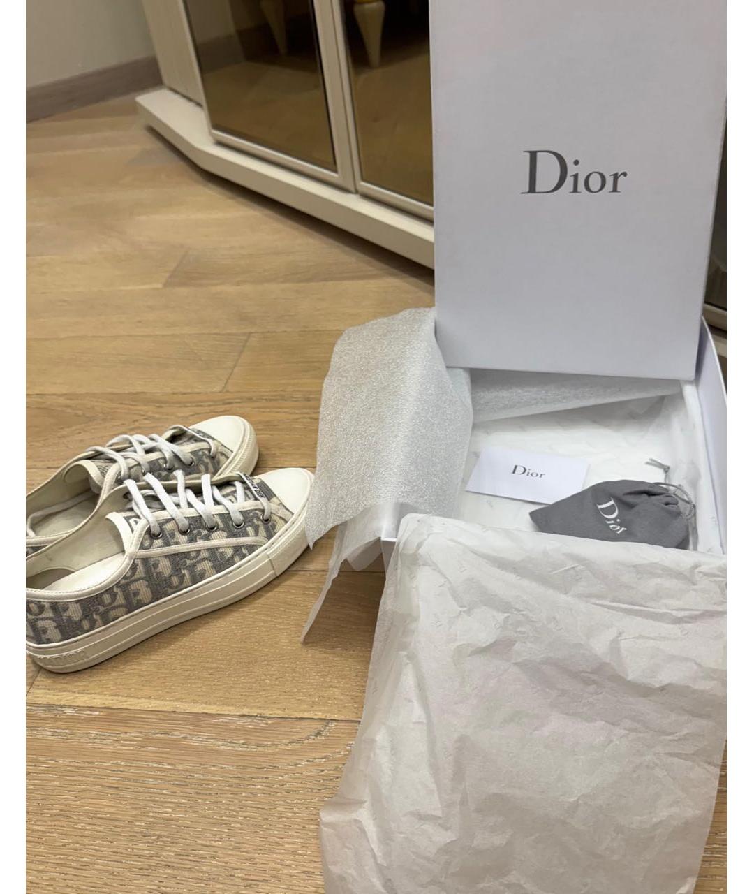 CHRISTIAN DIOR Серебряные кеды, фото 5