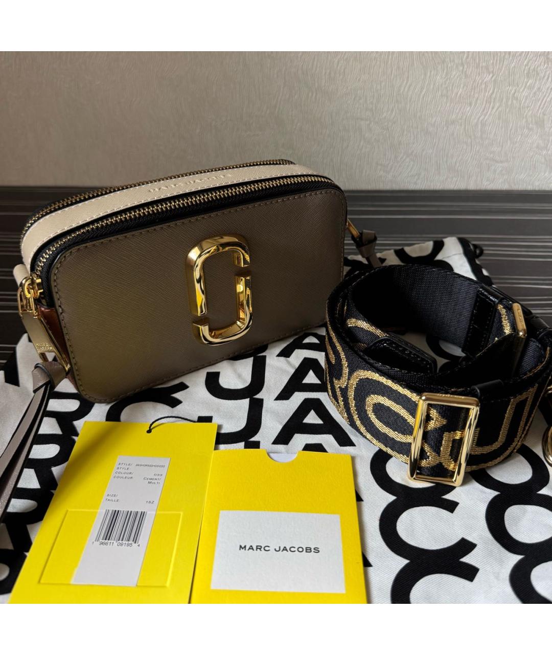 MARC JACOBS Бежевая кожаная сумка через плечо, фото 4