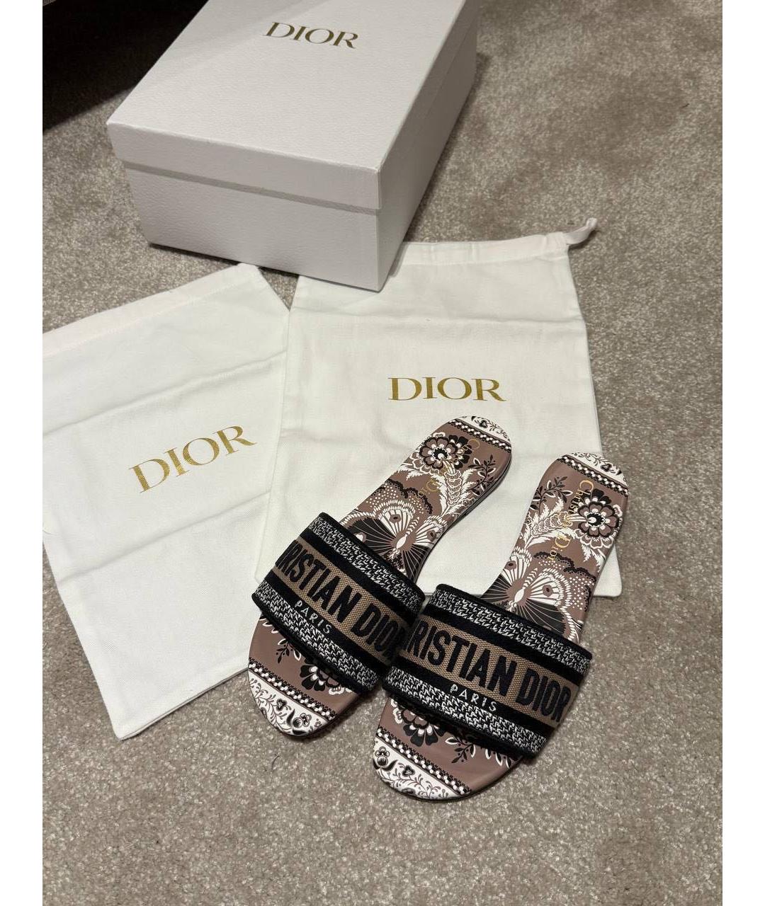 CHRISTIAN DIOR Мульти шлепанцы, фото 3