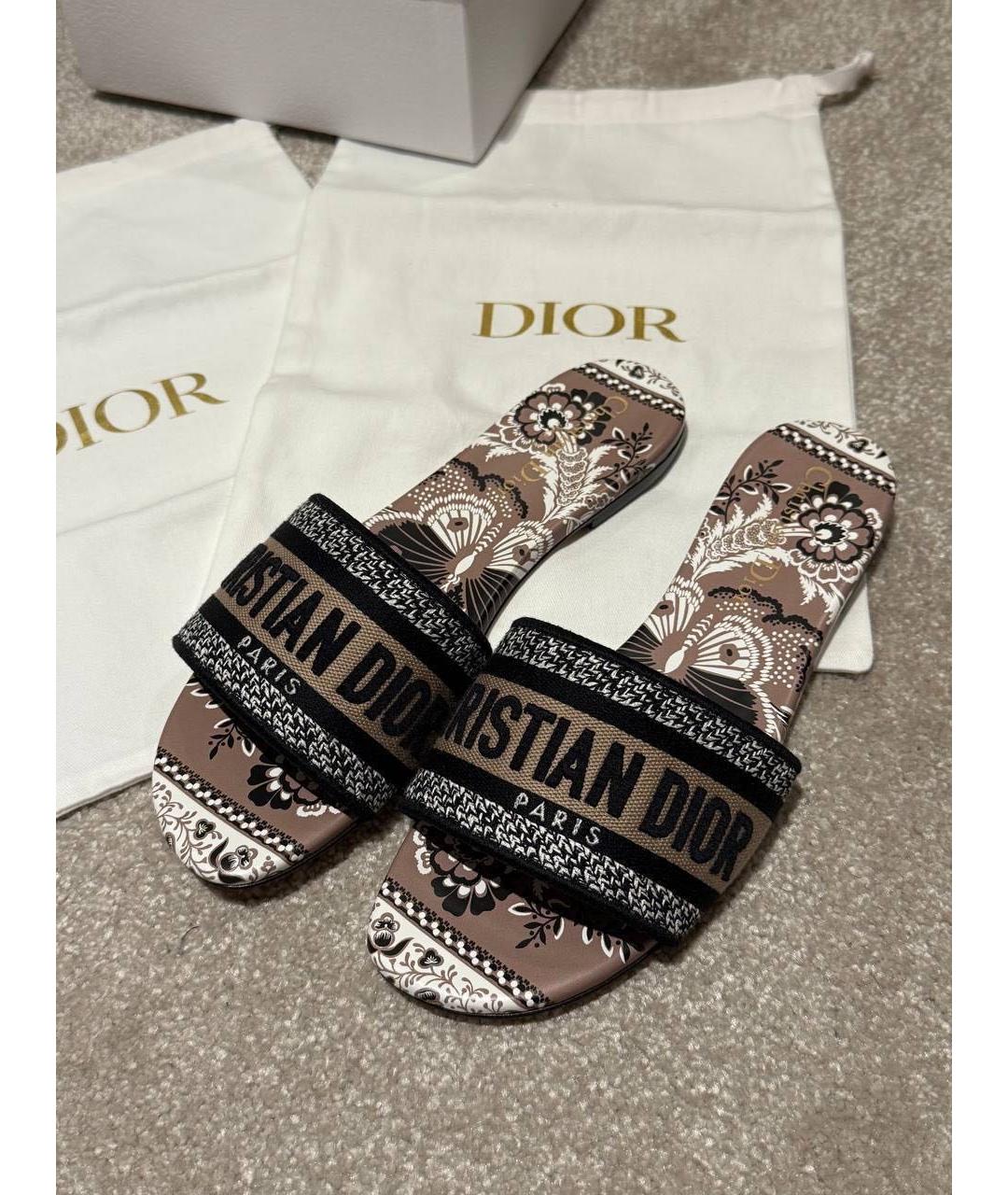 CHRISTIAN DIOR Мульти шлепанцы, фото 4