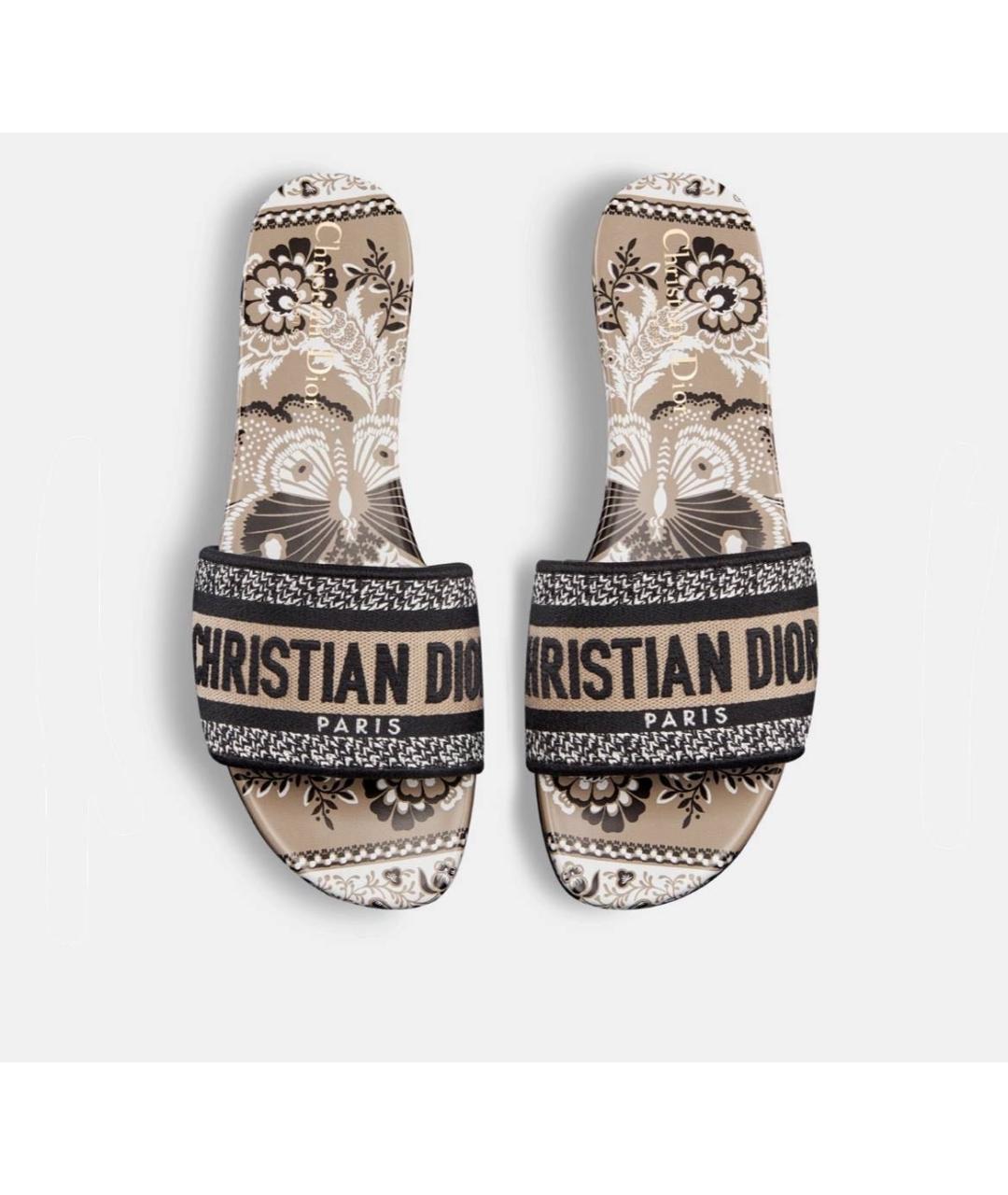 CHRISTIAN DIOR Мульти шлепанцы, фото 5