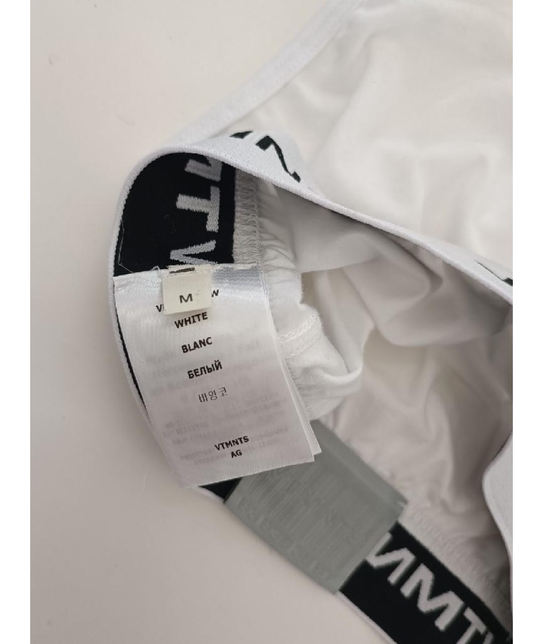 VETEMENTS Белая хлопковая майка, фото 3