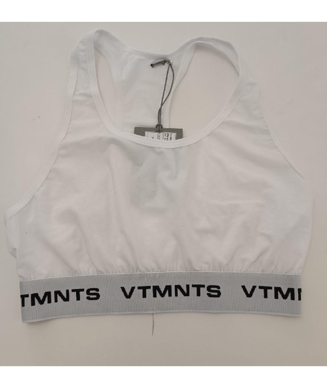 VETEMENTS Белая хлопковая майка, фото 5
