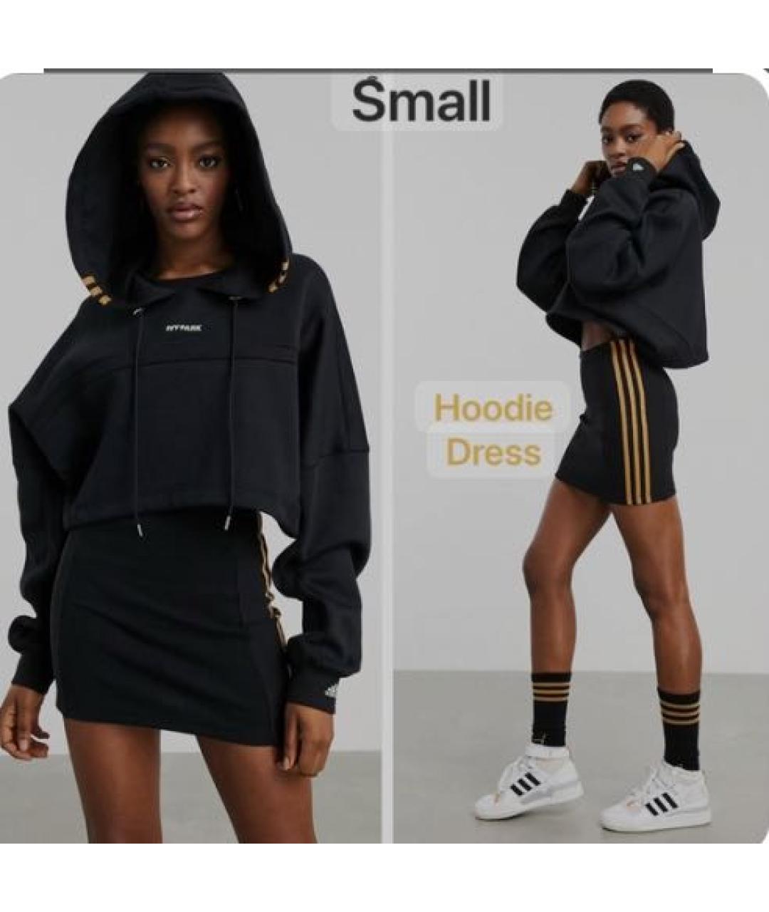 ADIDAS Черный хлопко-эластановый костюм с юбками, фото 3