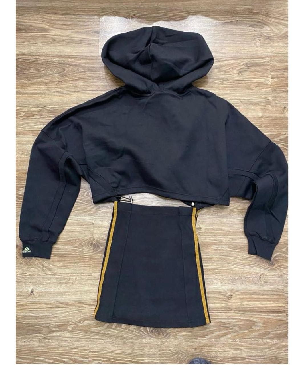 ADIDAS Черный хлопко-эластановый костюм с юбками, фото 6