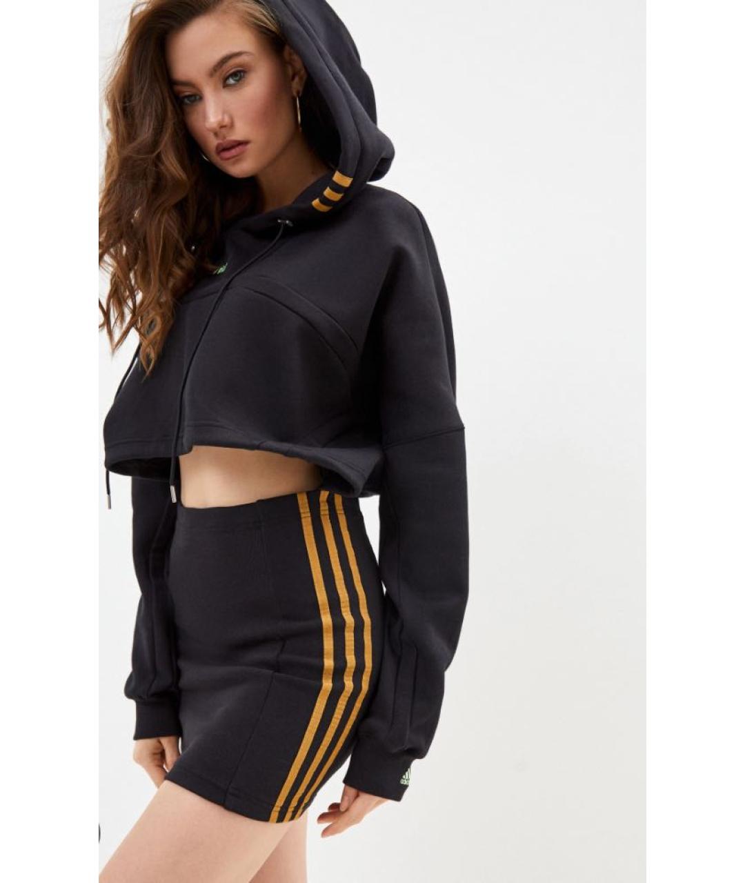 ADIDAS Черный хлопко-эластановый костюм с юбками, фото 4