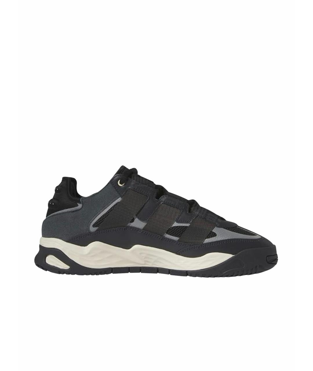 ADIDAS Черные текстильные кроссовки, фото 1