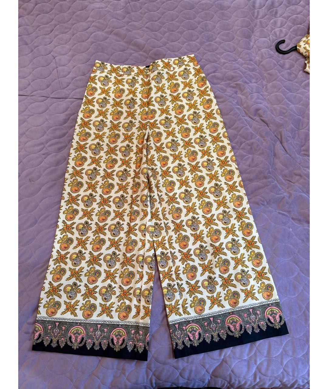ETRO Желтый хлопко-эластановый костюм с брюками, фото 3