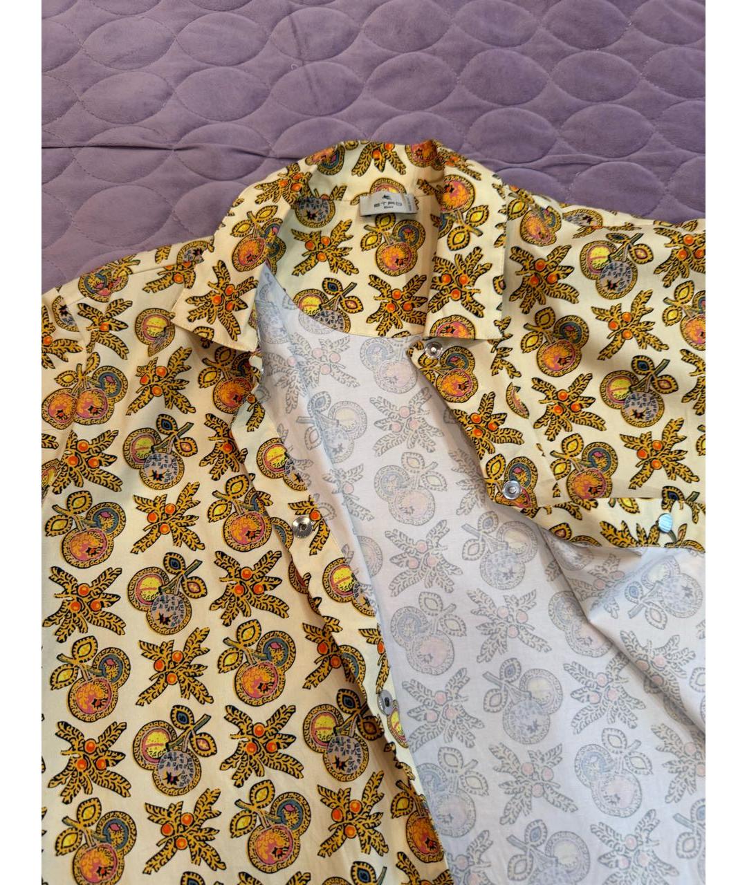 ETRO Желтый хлопко-эластановый костюм с брюками, фото 5