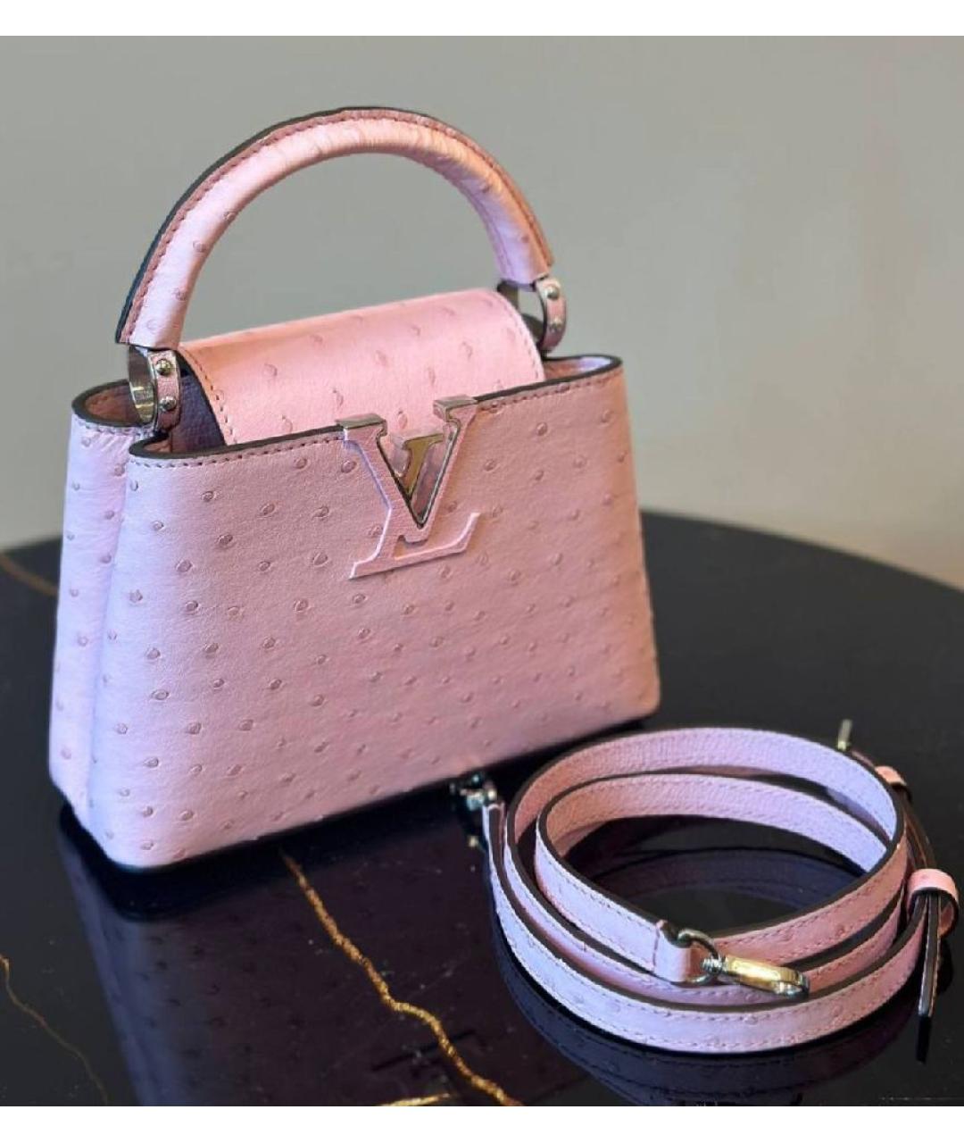 LOUIS VUITTON Розовая сумка через плечо из экзотической кожи, фото 9