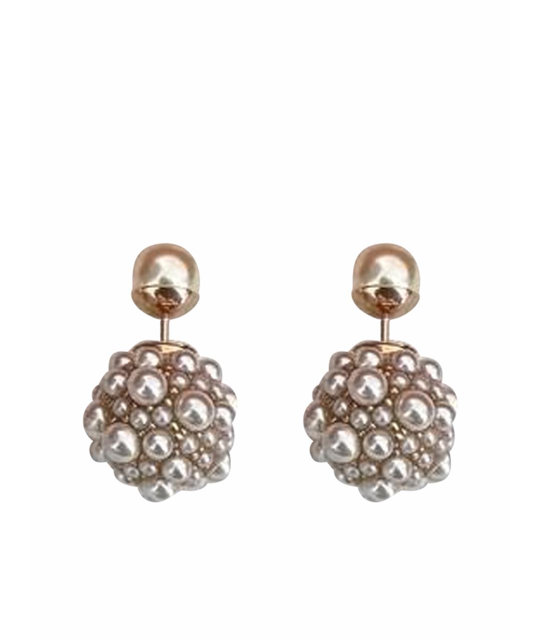 CHRISTIAN DIOR Белые серьги, фото 1
