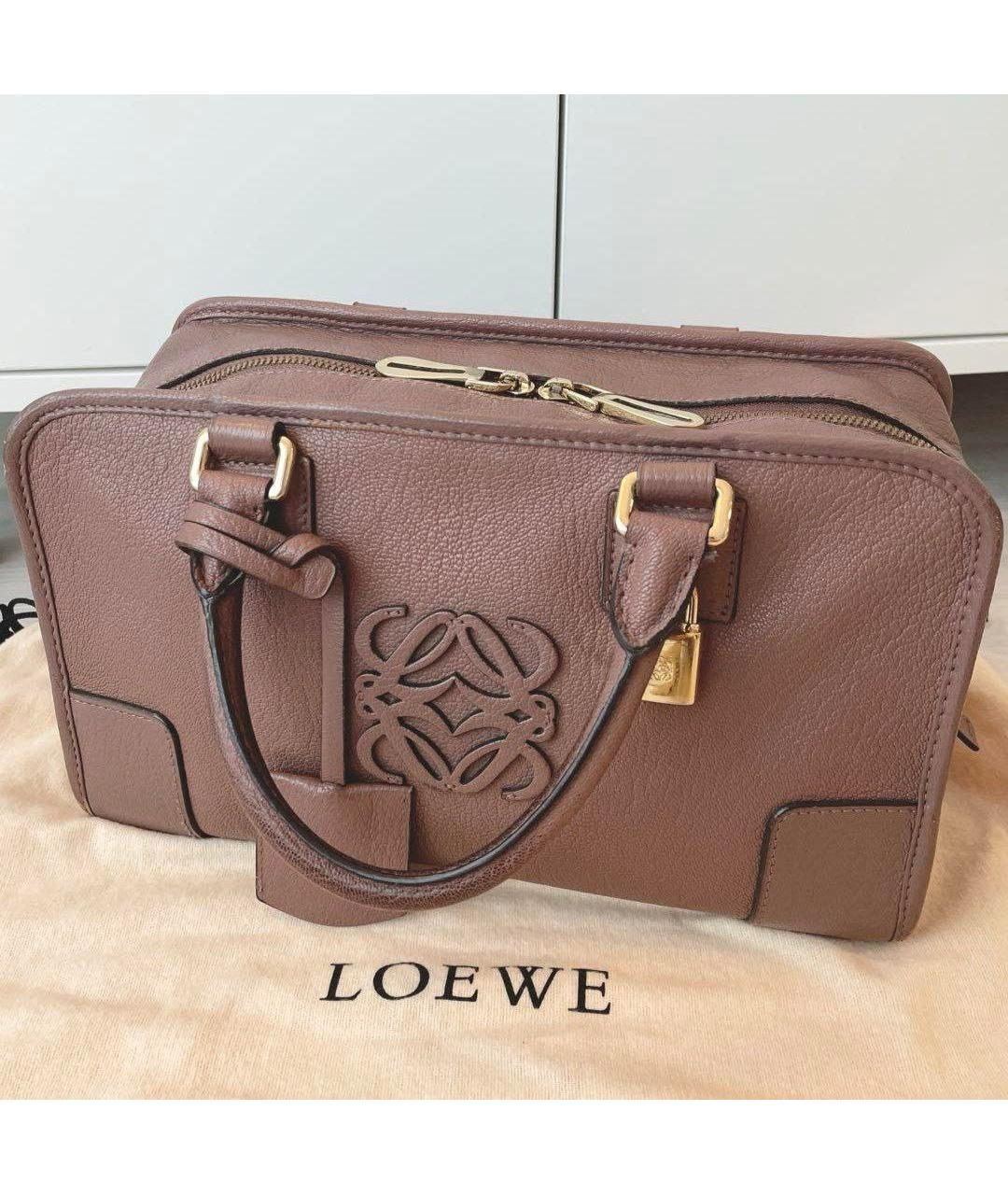 LOEWE Коричневая кожаная сумка тоут, фото 2