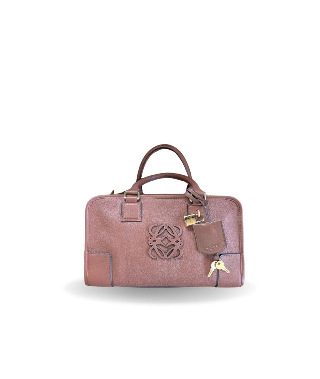 LOEWE Коричневая кожаная сумка тоут, фото 3