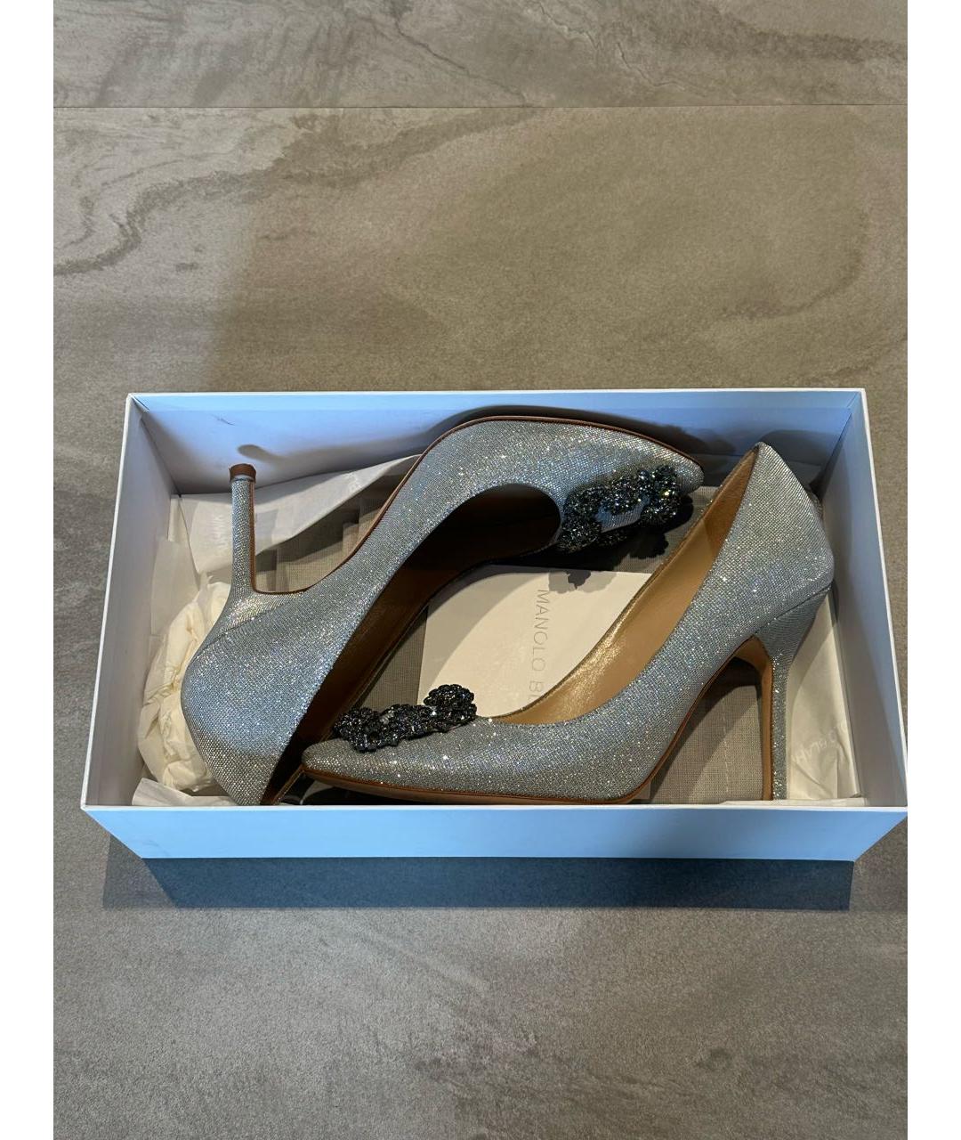 MANOLO BLAHNIK Серебряные туфли, фото 3